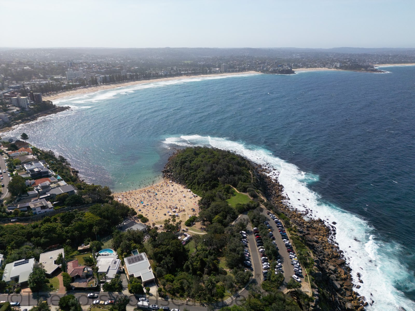 Manly Beach photographed from the air
